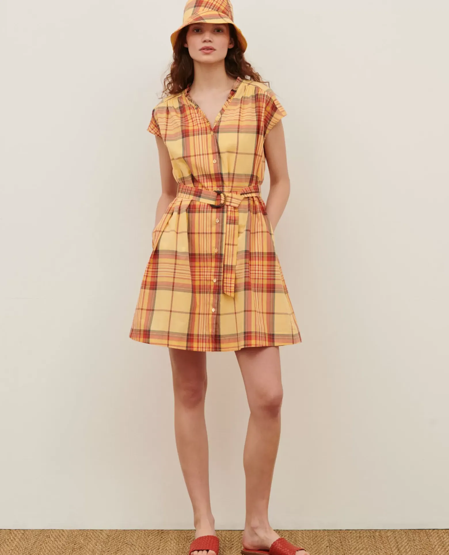 Robes|Comptoir des Cotonniers Robe Chemise En Coton 0241 Orange