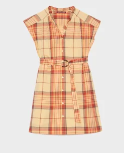 Robes|Comptoir des Cotonniers Robe Chemise En Coton 0241 Orange