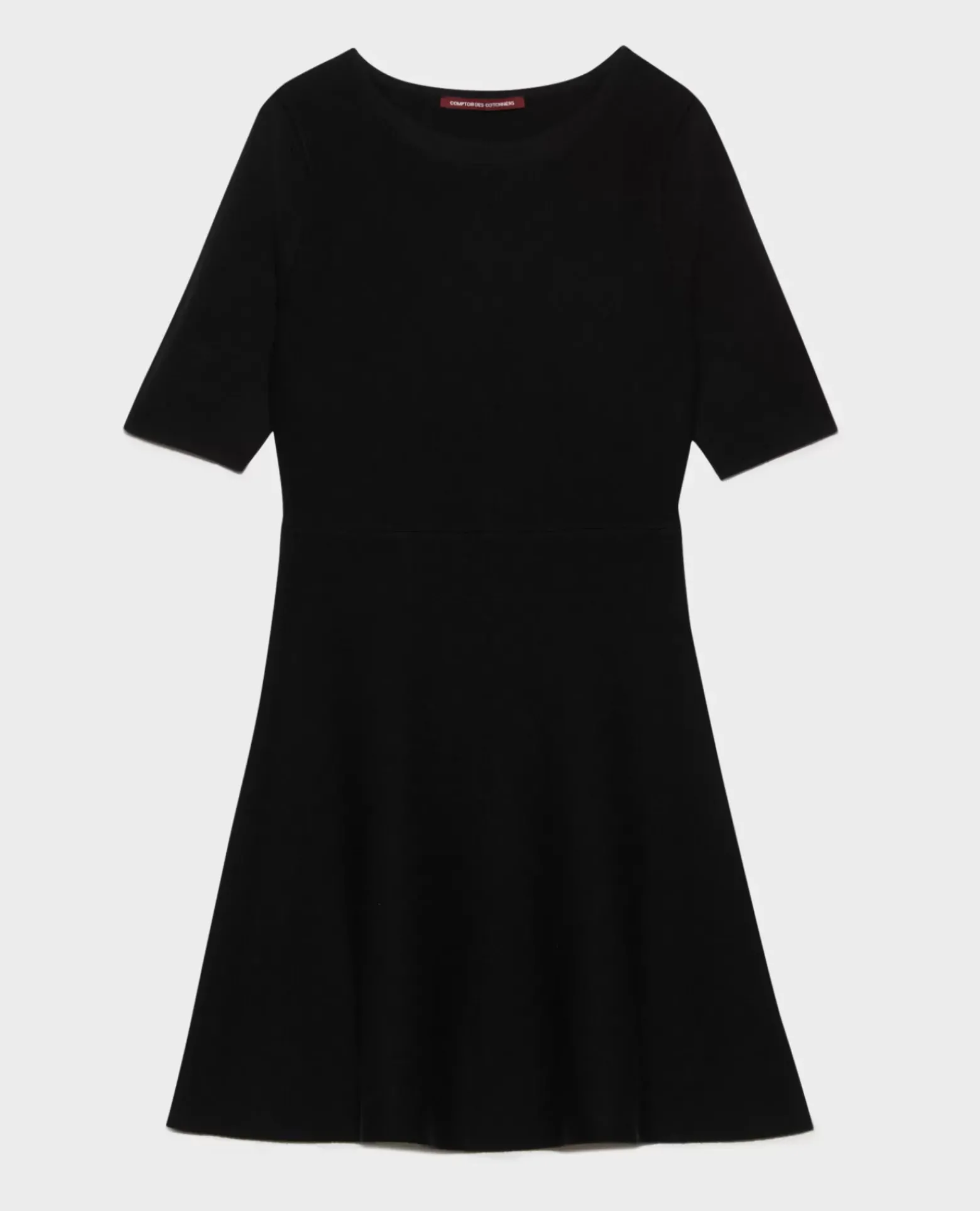 Robes|Comptoir des Cotonniers Robe Courte En Laine 8824 09 Black