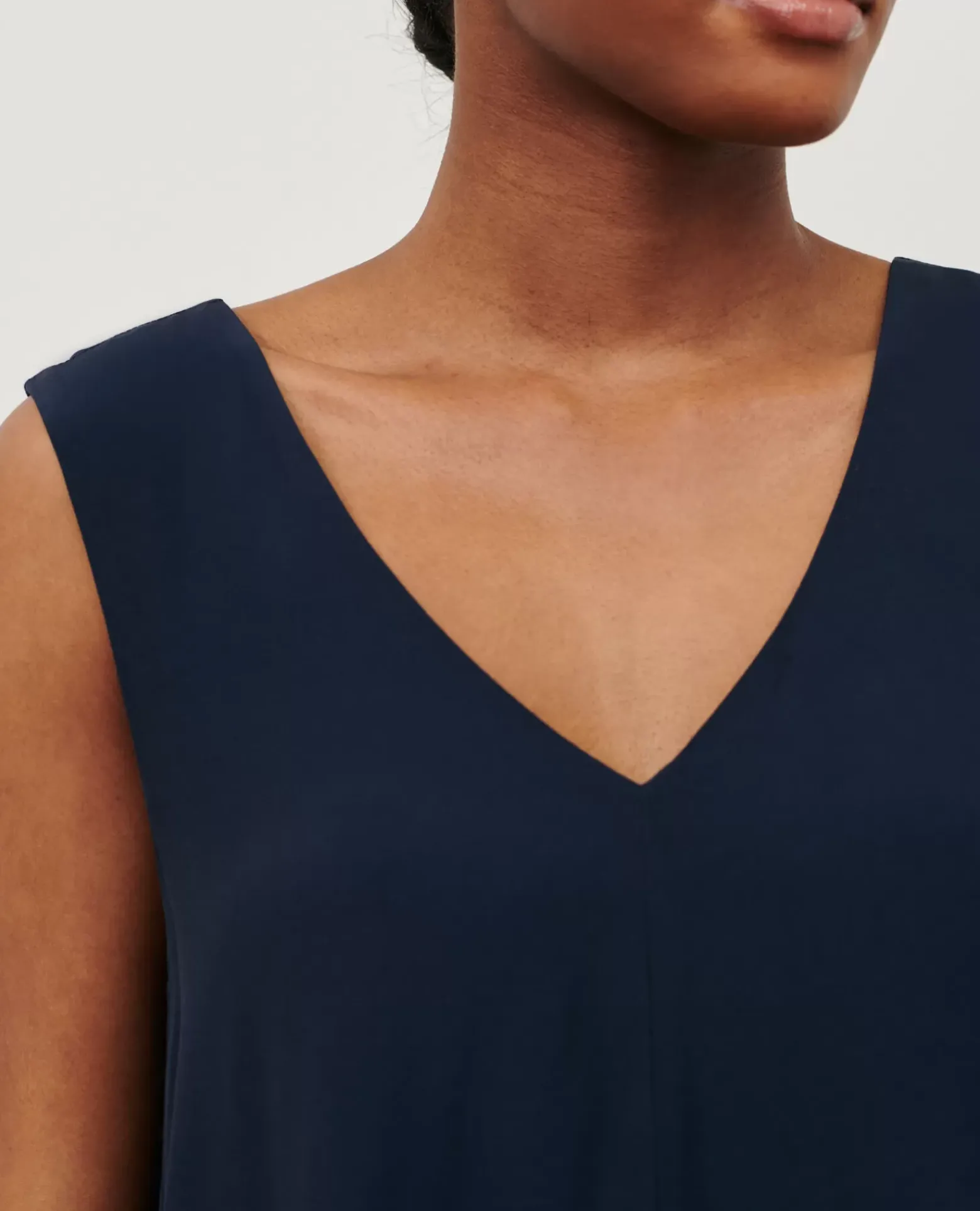 Robes|Comptoir des Cotonniers Robe Courte Fluide 0693 Navy