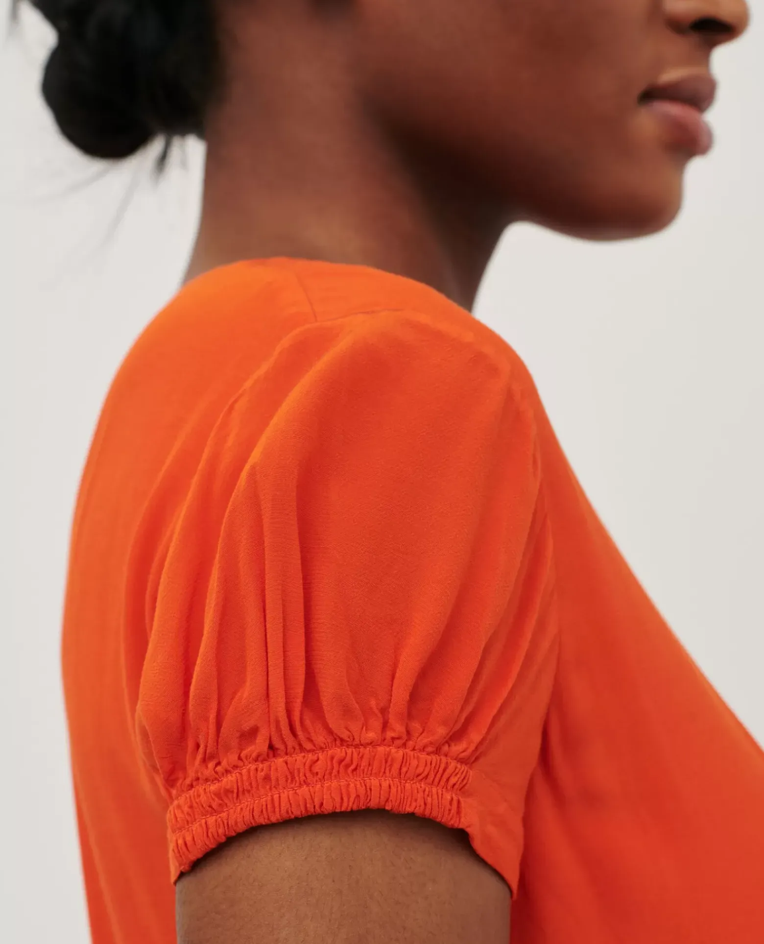 Robes|Comptoir des Cotonniers Robe Courte Fluide 7020C 22 Orange