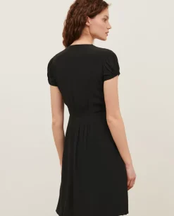 Robes|Comptoir des Cotonniers Robe Courte Fluide 4216 Black_Beauty