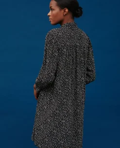 Robes|Comptoir des Cotonniers Robe Courte Imprimee 8891 09 Black