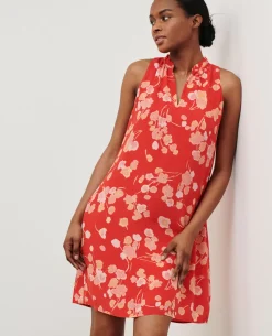 Robes|Comptoir des Cotonniers Robe En Soie 7300 Print Red