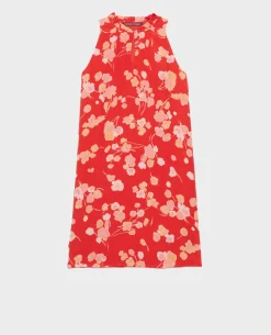 Robes|Comptoir des Cotonniers Robe En Soie 7300 Print Red
