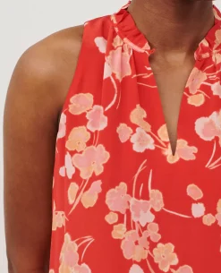 Robes|Comptoir des Cotonniers Robe En Soie 7300 Print Red