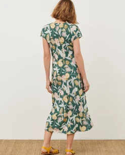 Robes|Comptoir des Cotonniers Robe Longue Fluide 0331 Kaki Aubepine