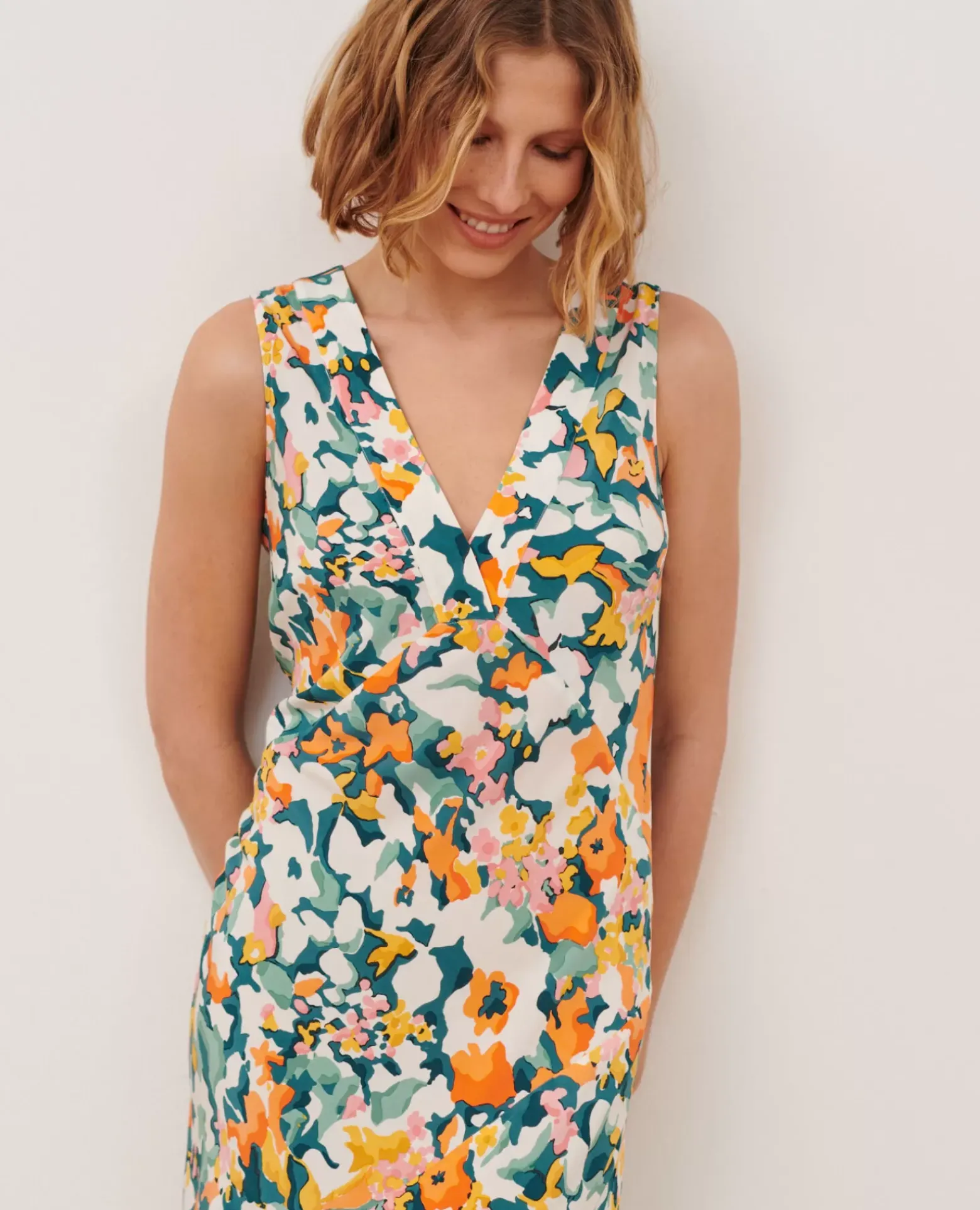 Robes|Comptoir des Cotonniers Robe Longue Fluide A220 Eden Orange