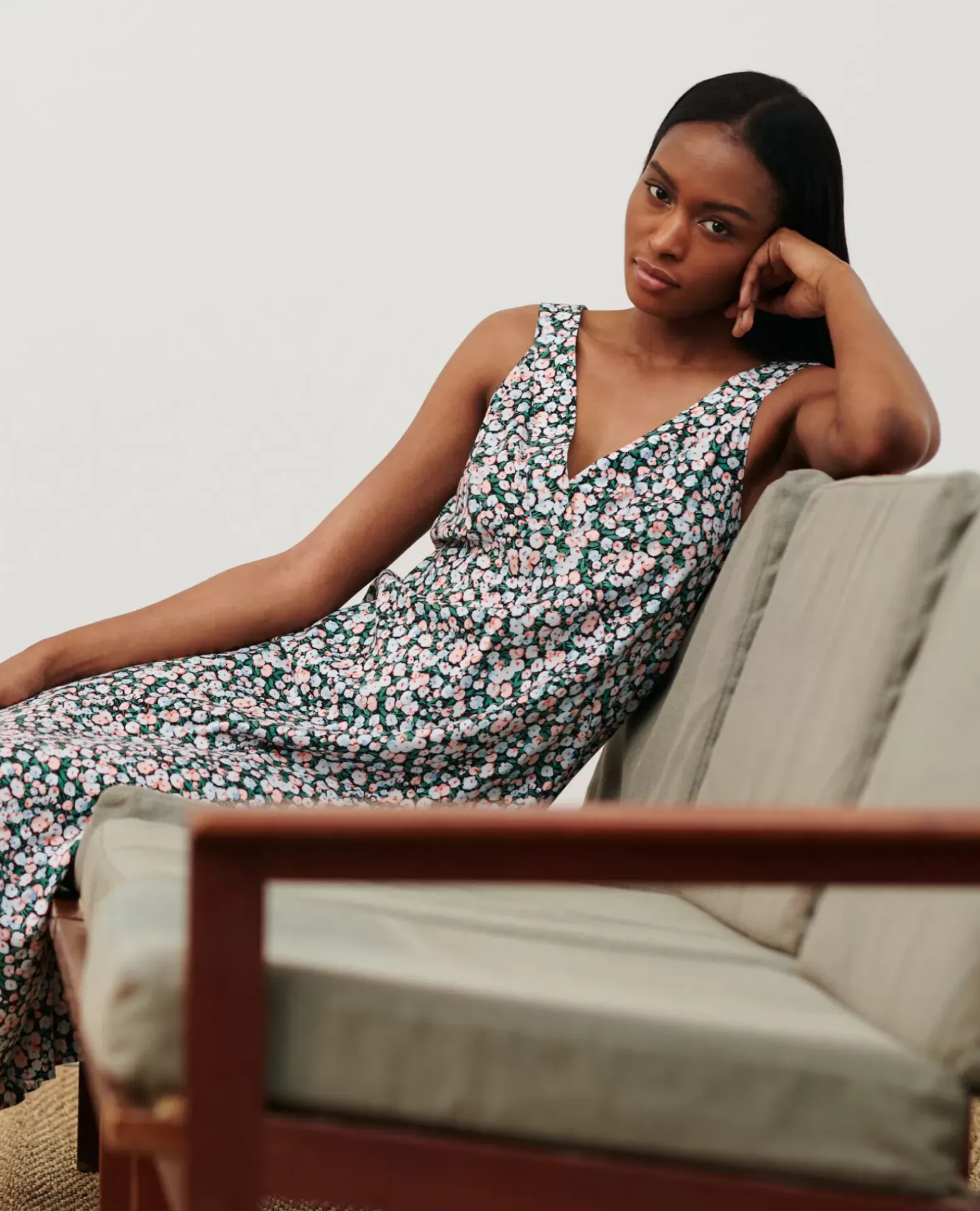 Robes|Comptoir des Cotonniers Robe Longue Imprimee 7300D 119 Print Blue