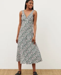 Robes|Comptoir des Cotonniers Robe Longue Imprimee 7300D 119 Print Blue