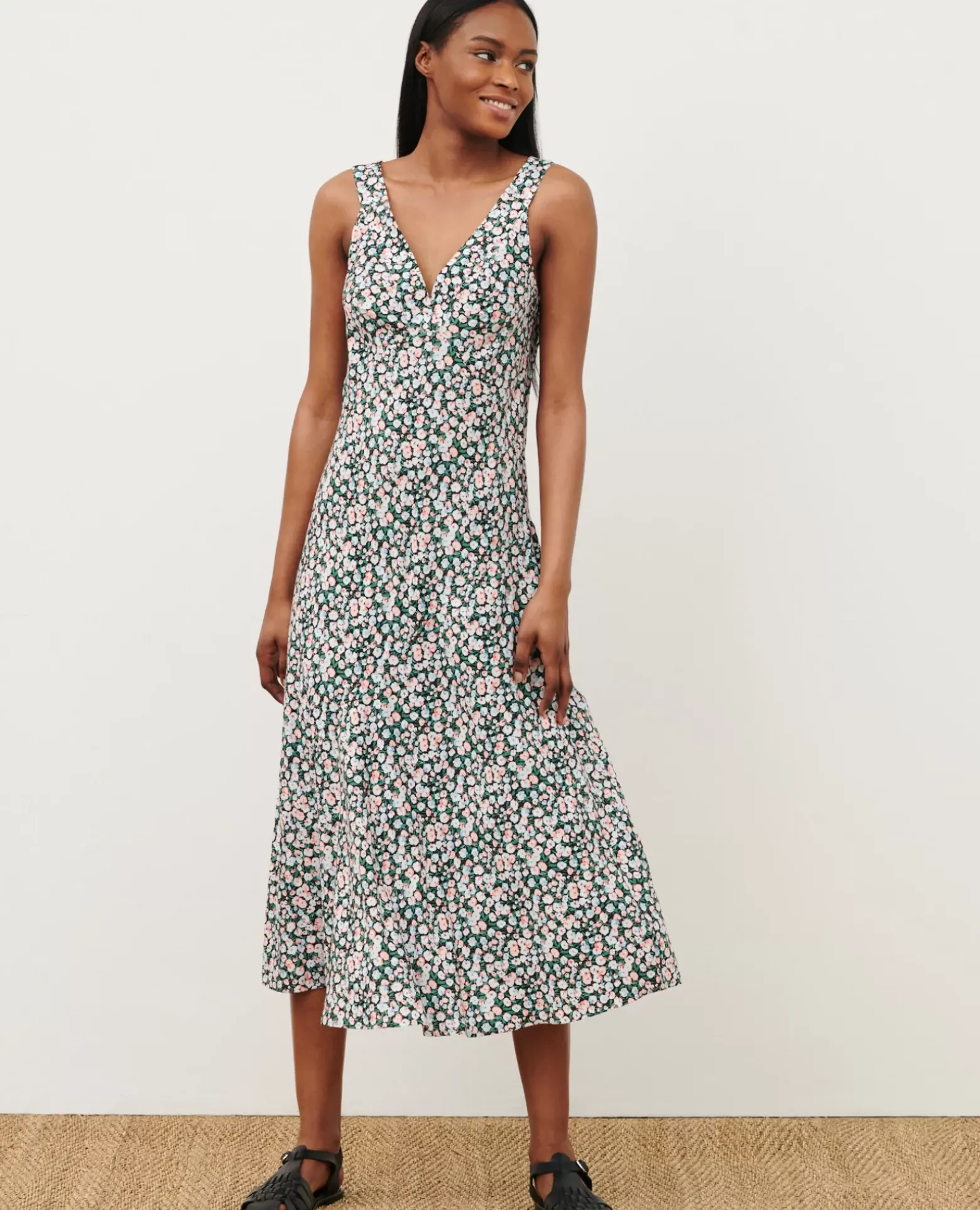 Robes|Comptoir des Cotonniers Robe Longue Imprimee 7300D 119 Print Blue