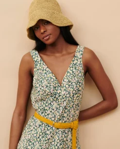 Robes|Comptoir des Cotonniers Robe Longue Imprimee 7302C 119 Print Yellow
