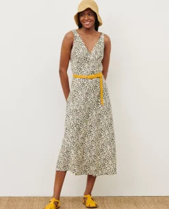 Robes|Comptoir des Cotonniers Robe Longue Imprimee 7302C 119 Print Yellow