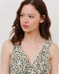 Robes|Comptoir des Cotonniers Robe Longue Imprimee 7302C 119 Print Yellow