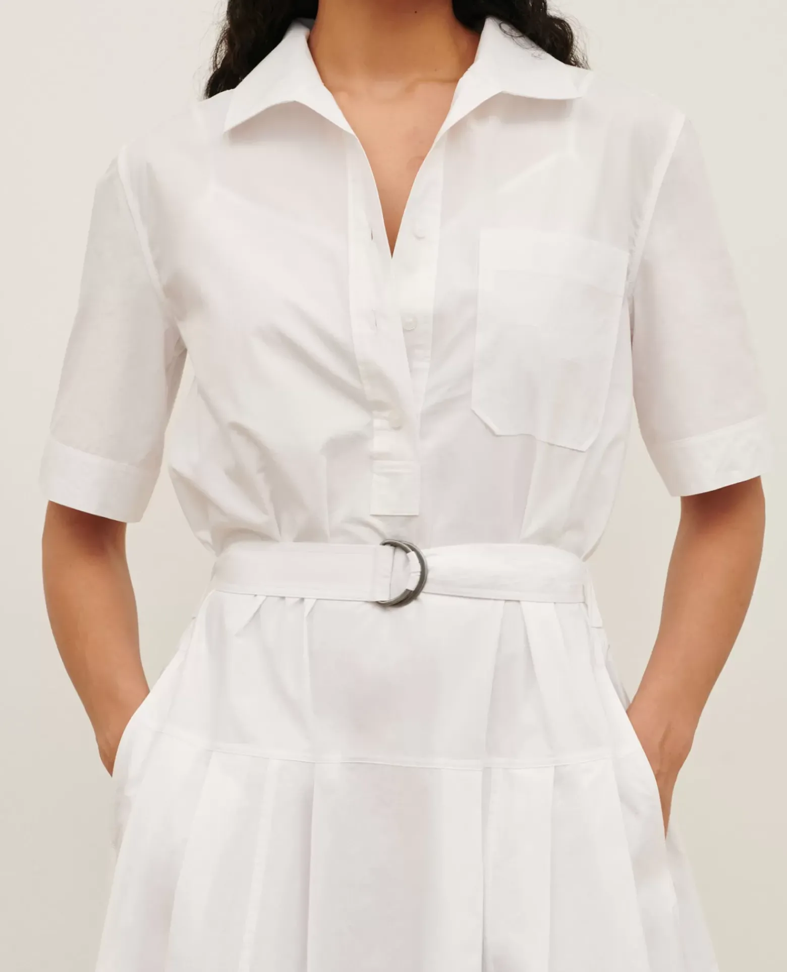 Robes|Comptoir des Cotonniers Robe Midi En Coton 0007 White