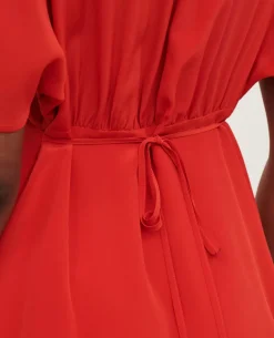 Robes|Comptoir des Cotonniers Robe Midi En Soie 7024C 14 Red