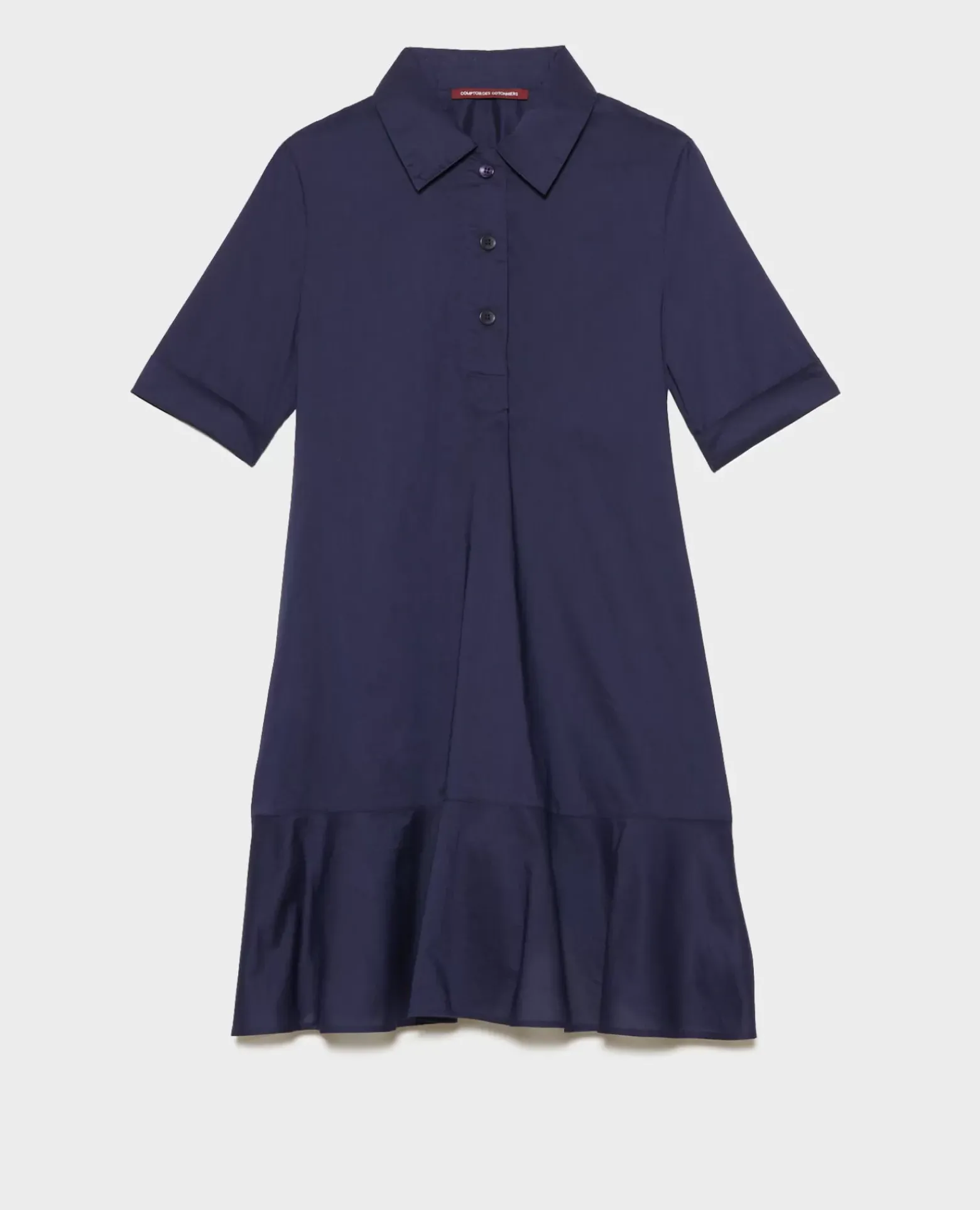Robes|Comptoir des Cotonniers Robe Polo En Coton 68 Blue
