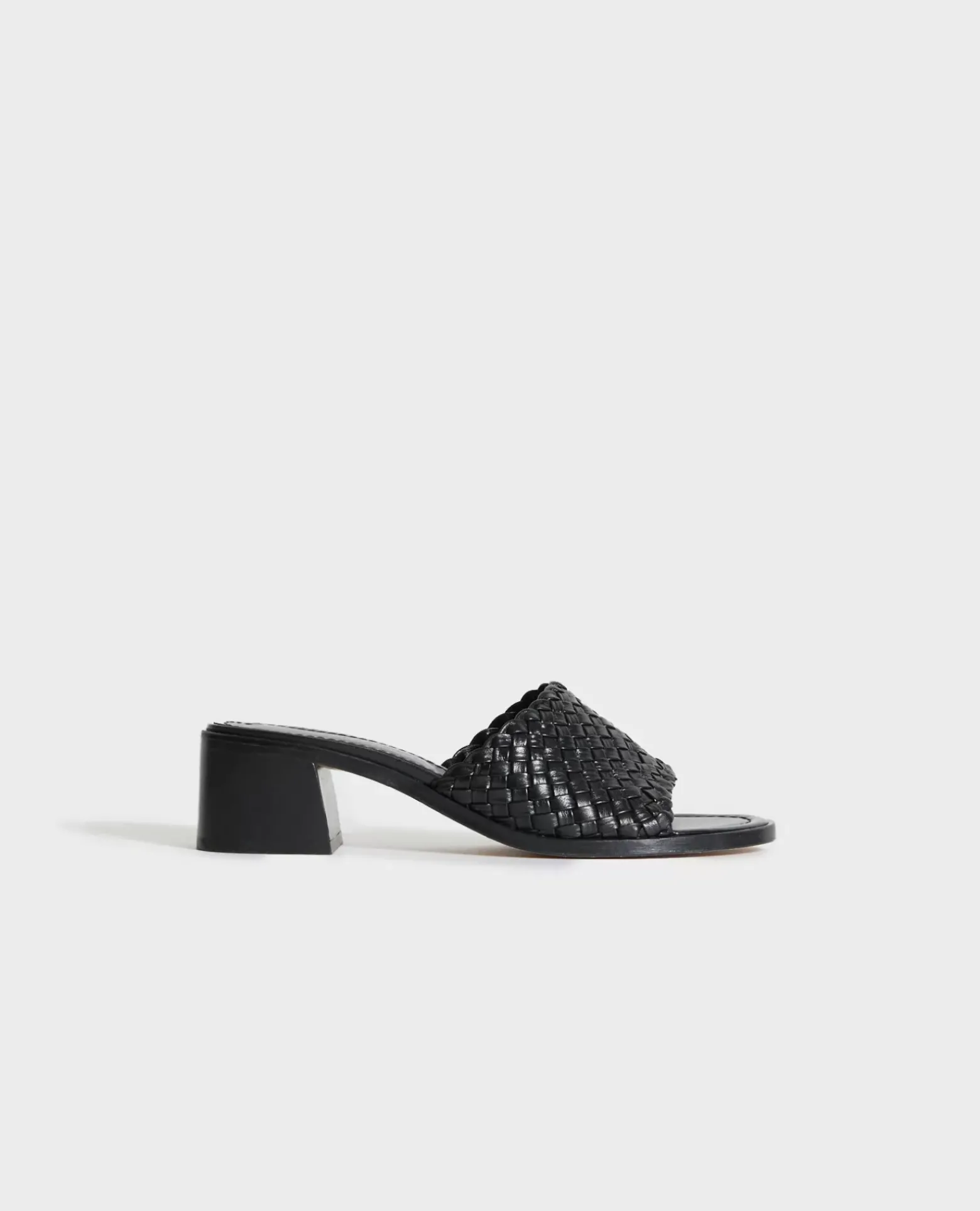 Chaussures|Comptoir des Cotonniers Sandales Cuir A Talons 09 Black