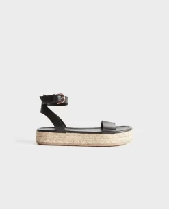 Chaussures|Comptoir des Cotonniers Sandales En Cuir 8853 09 Black