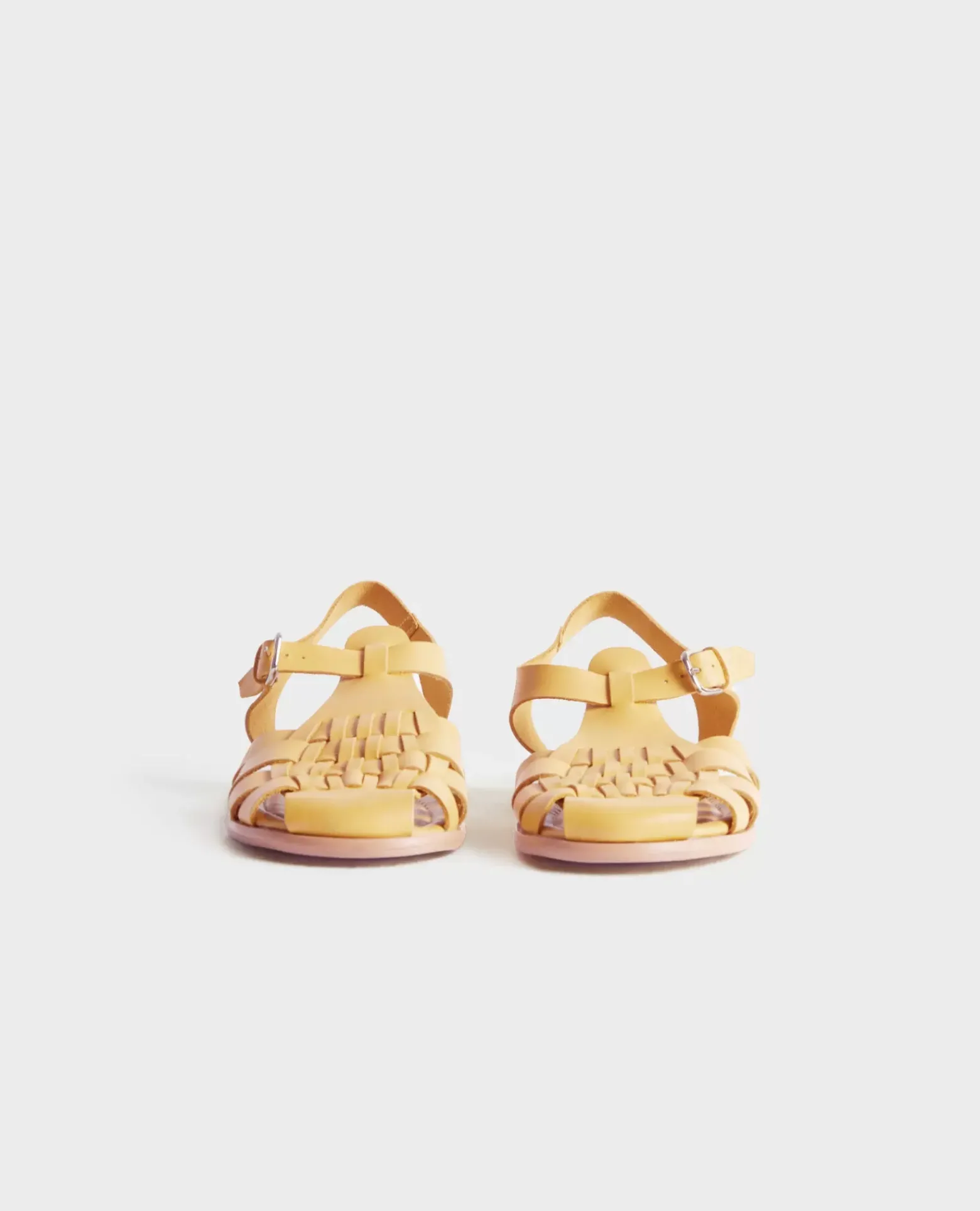 Chaussures|Comptoir des Cotonniers Sandales Tressees En Cuir 0460 Ochre Yellow