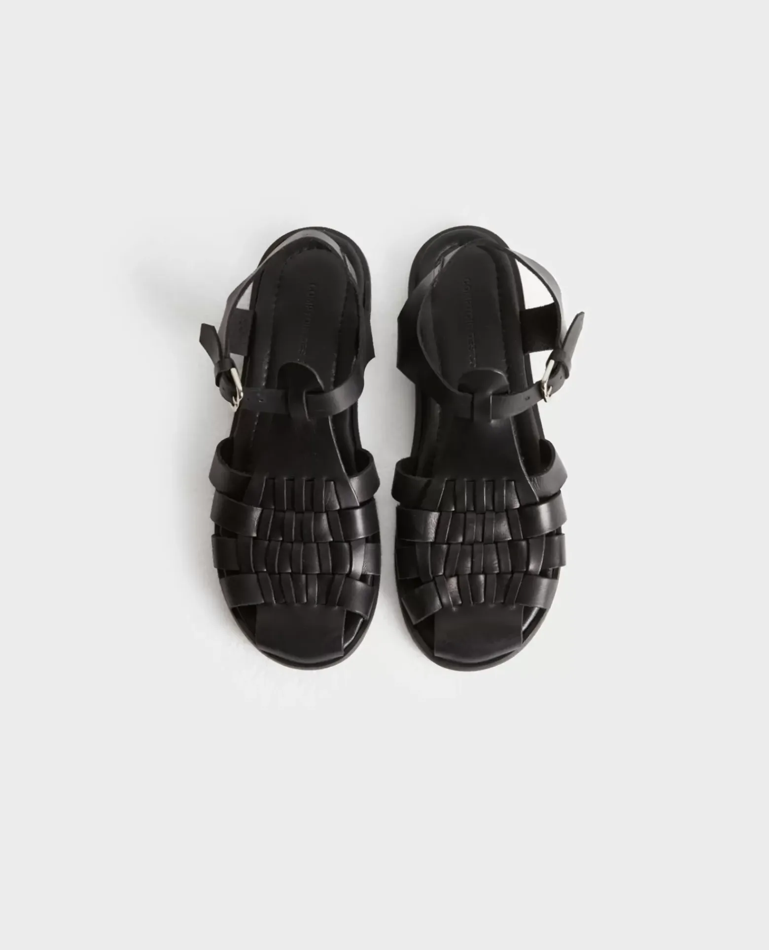 Chaussures|Comptoir des Cotonniers Sandales Tressees En Cuir 8853 09 Black