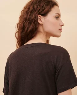 Tops|Comptoir des Cotonniers Sarah - T-Shirt En Lin Mole