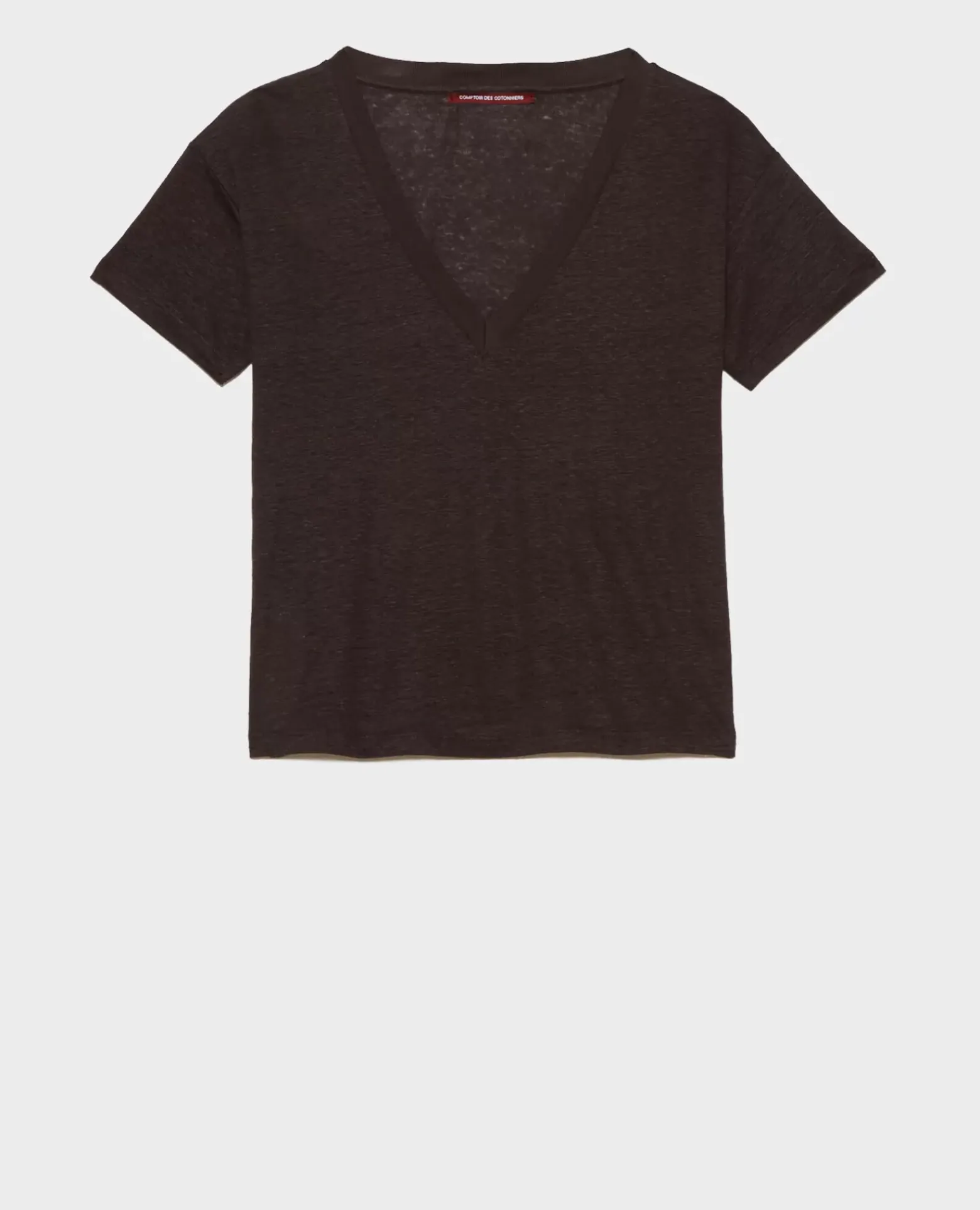 Tops|Comptoir des Cotonniers Sarah - T-Shirt En Lin Mole