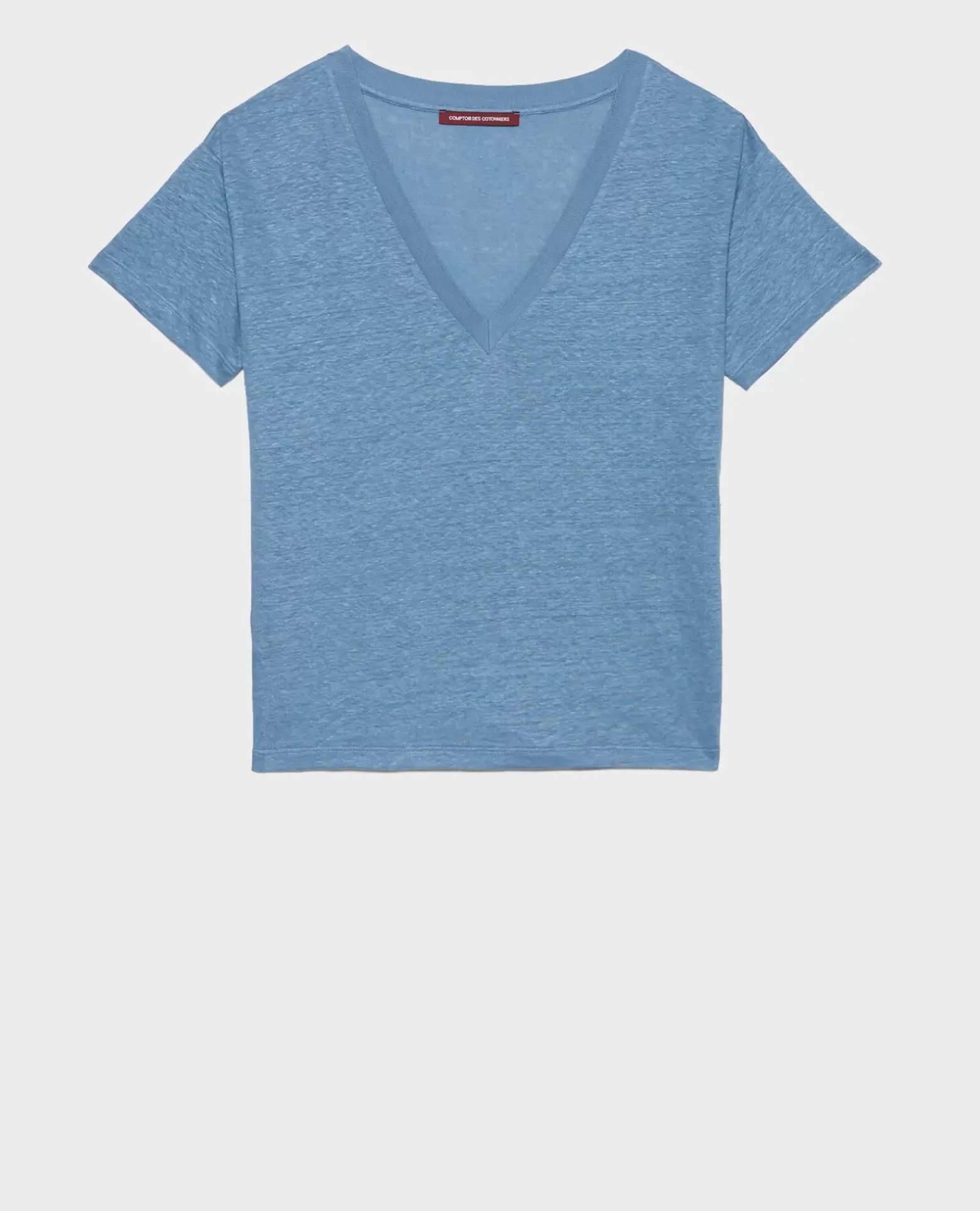Tops|Comptoir des Cotonniers Sarah - T-Shirt En Lin 8820 63 Blue
