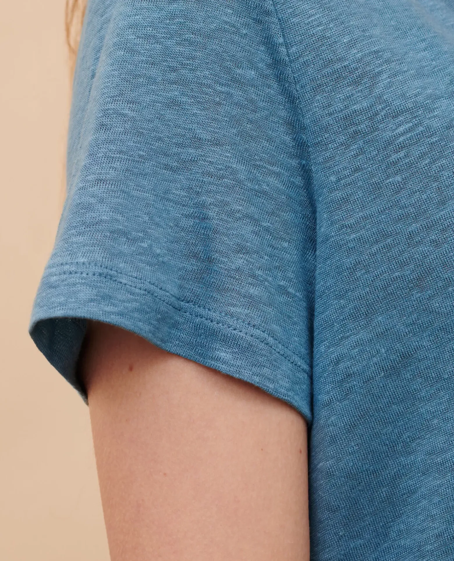 Tops|Comptoir des Cotonniers Sarah - T-Shirt En Lin 8820 63 Blue