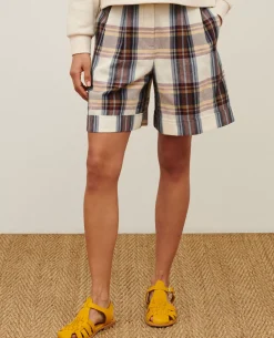 Jupes & Shorts|Comptoir des Cotonniers Short A Carreaux 0180 Wine
