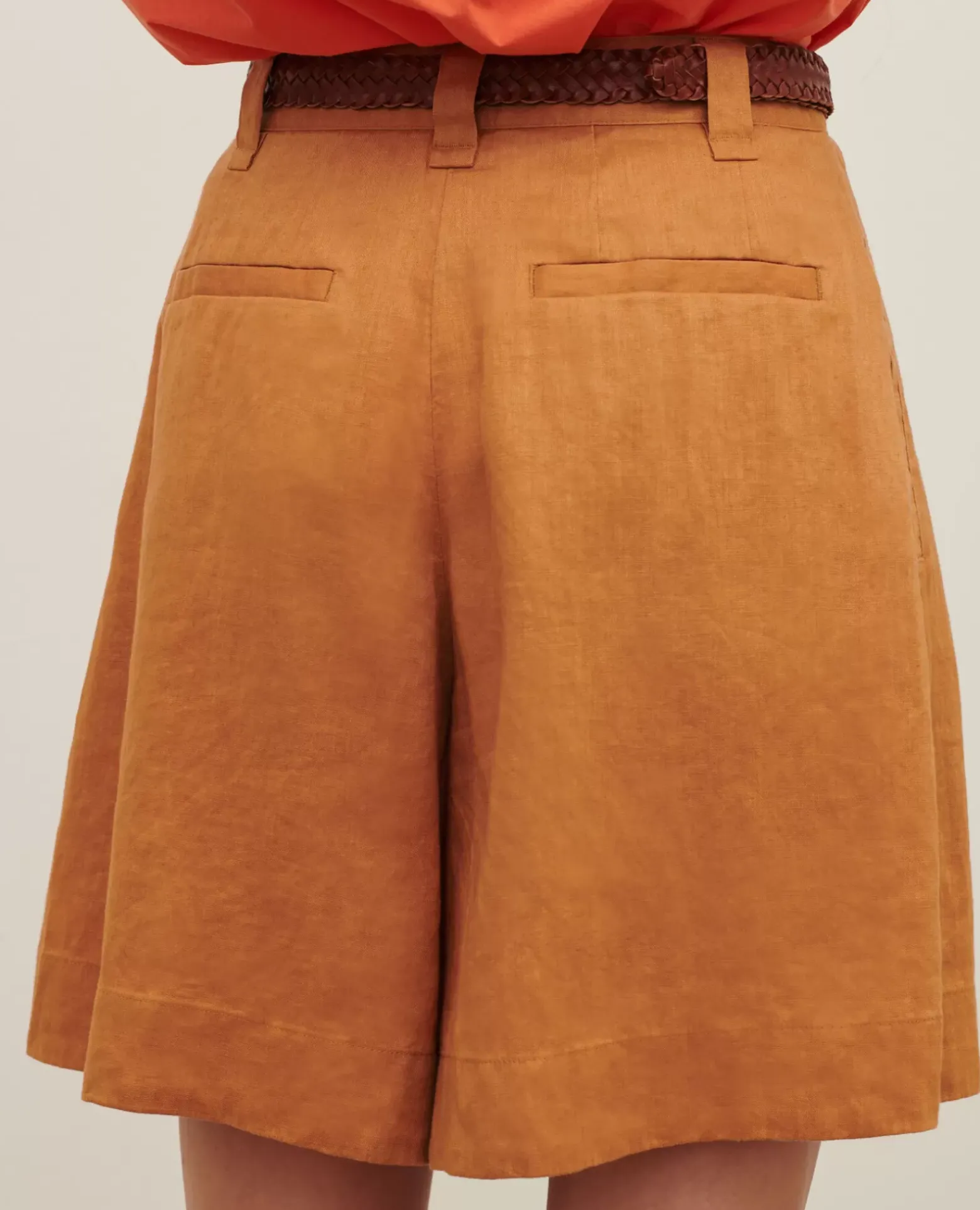 Jupes & Shorts|Comptoir des Cotonniers Short Ample En Lin 0320 Almond Brown