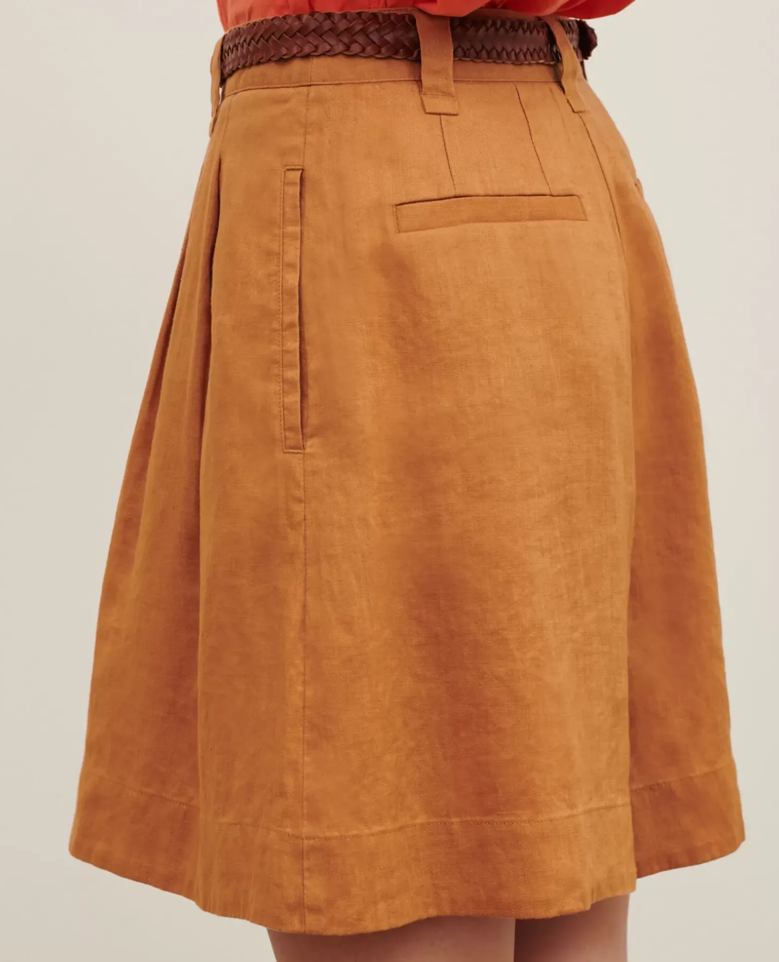 Jupes & Shorts|Comptoir des Cotonniers Short Ample En Lin 0320 Almond Brown
