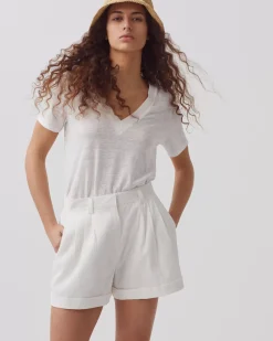 Jupes & Shorts|Comptoir des Cotonniers Short En Coton 8885 00 White