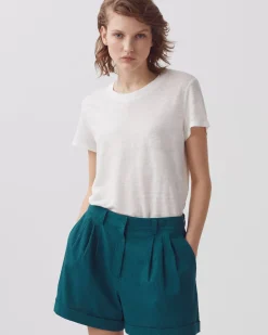 Jupes & Shorts|Comptoir des Cotonniers Short En Coton 0678 Gulf Coast Blue