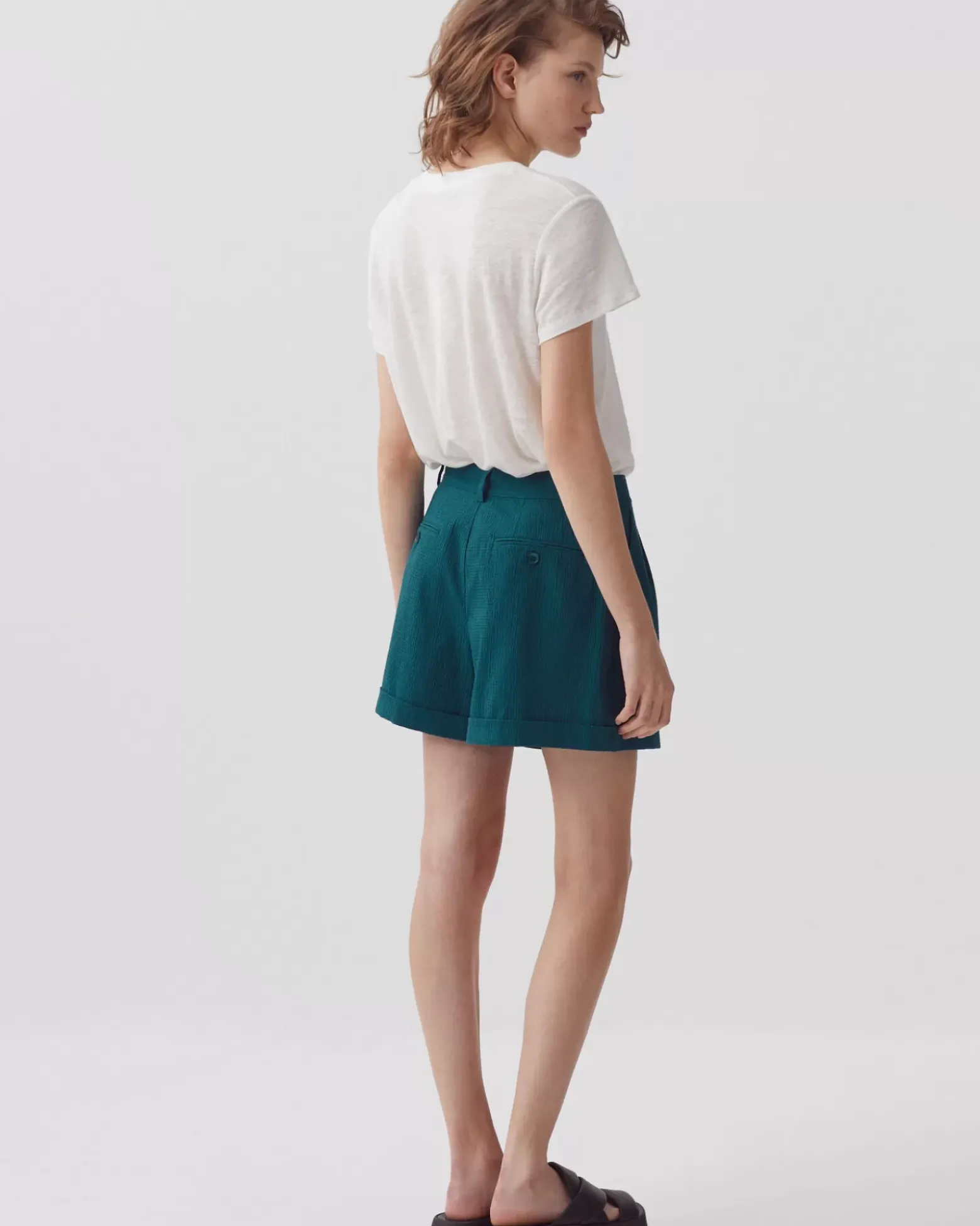 Jupes & Shorts|Comptoir des Cotonniers Short En Coton 0678 Gulf Coast Blue