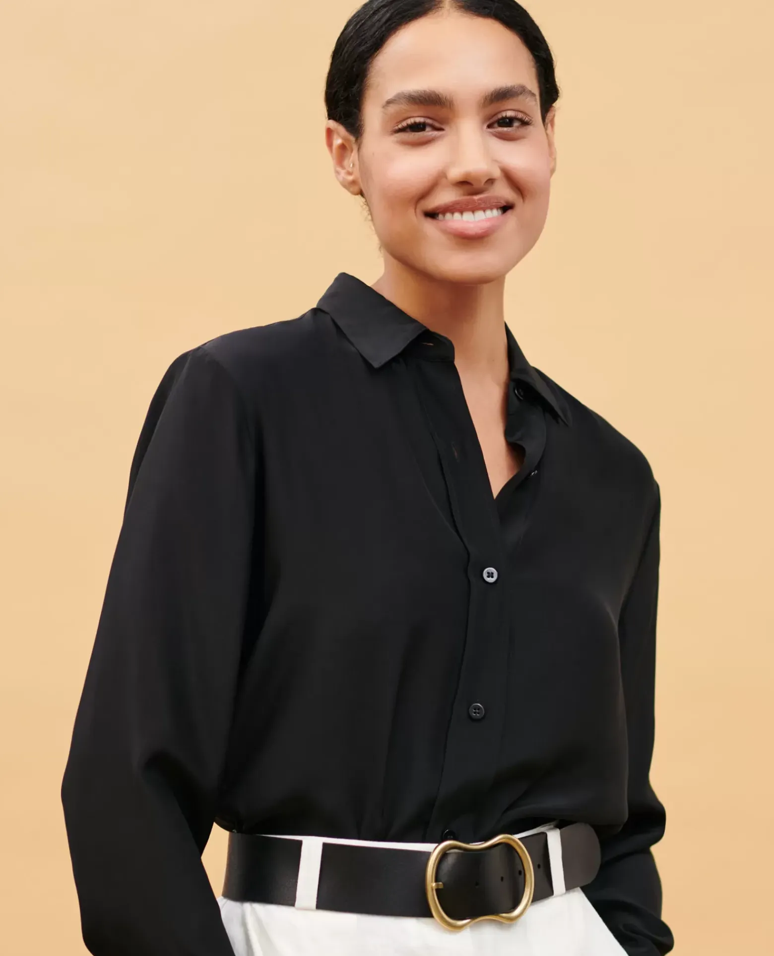Blouses & Chemises|Comptoir des Cotonniers Sibylle - Chemise En Soie Black Beauty