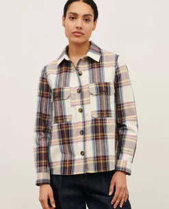Blouses & Chemises|Comptoir des Cotonniers Surchemise En Coton Melange 0180 Wine