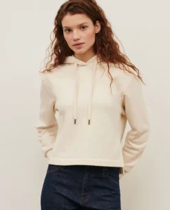 Maille|Comptoir des Cotonniers Sweatshirt A Capuche 0107 Off White