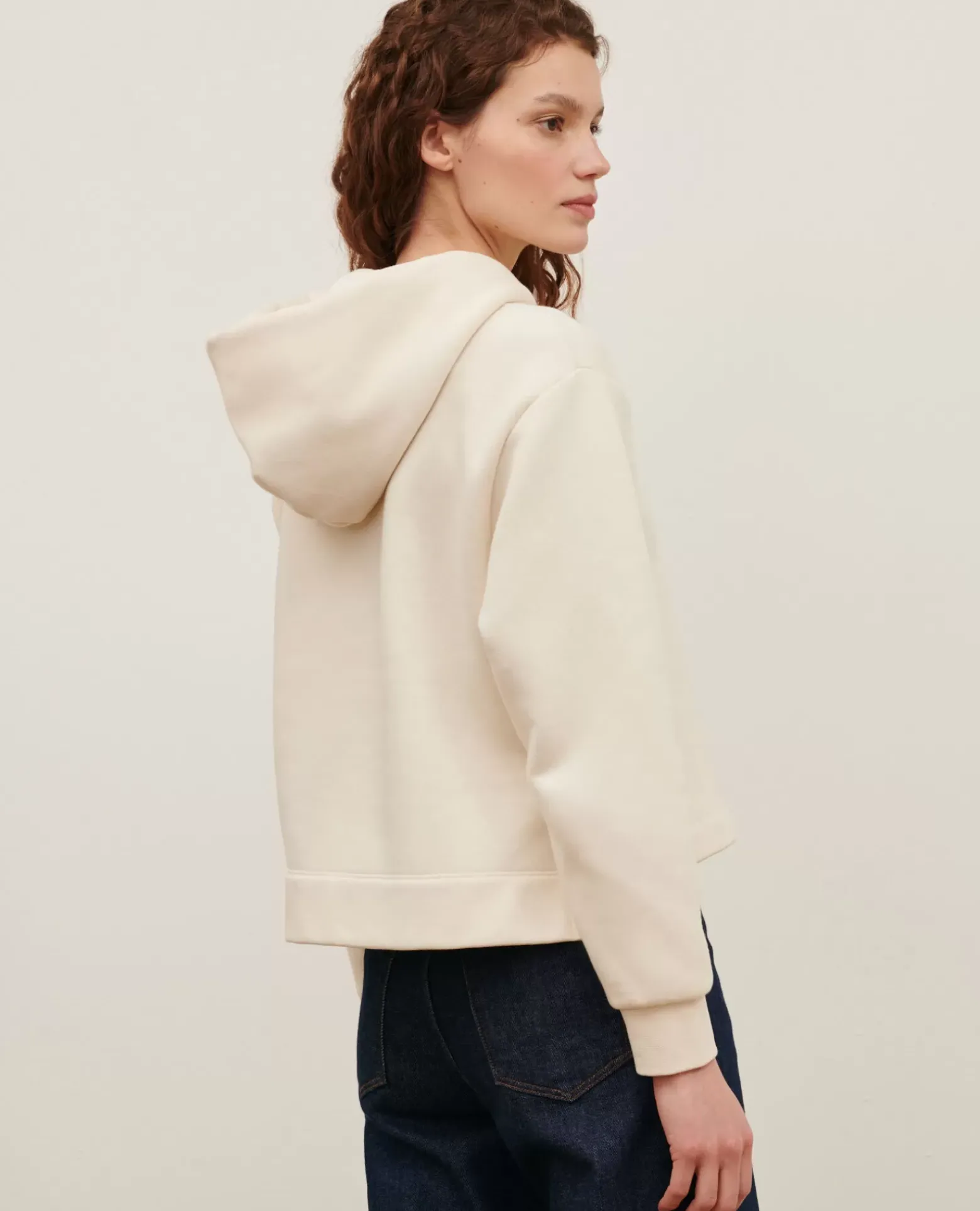 Maille|Comptoir des Cotonniers Sweatshirt A Capuche 0107 Off White