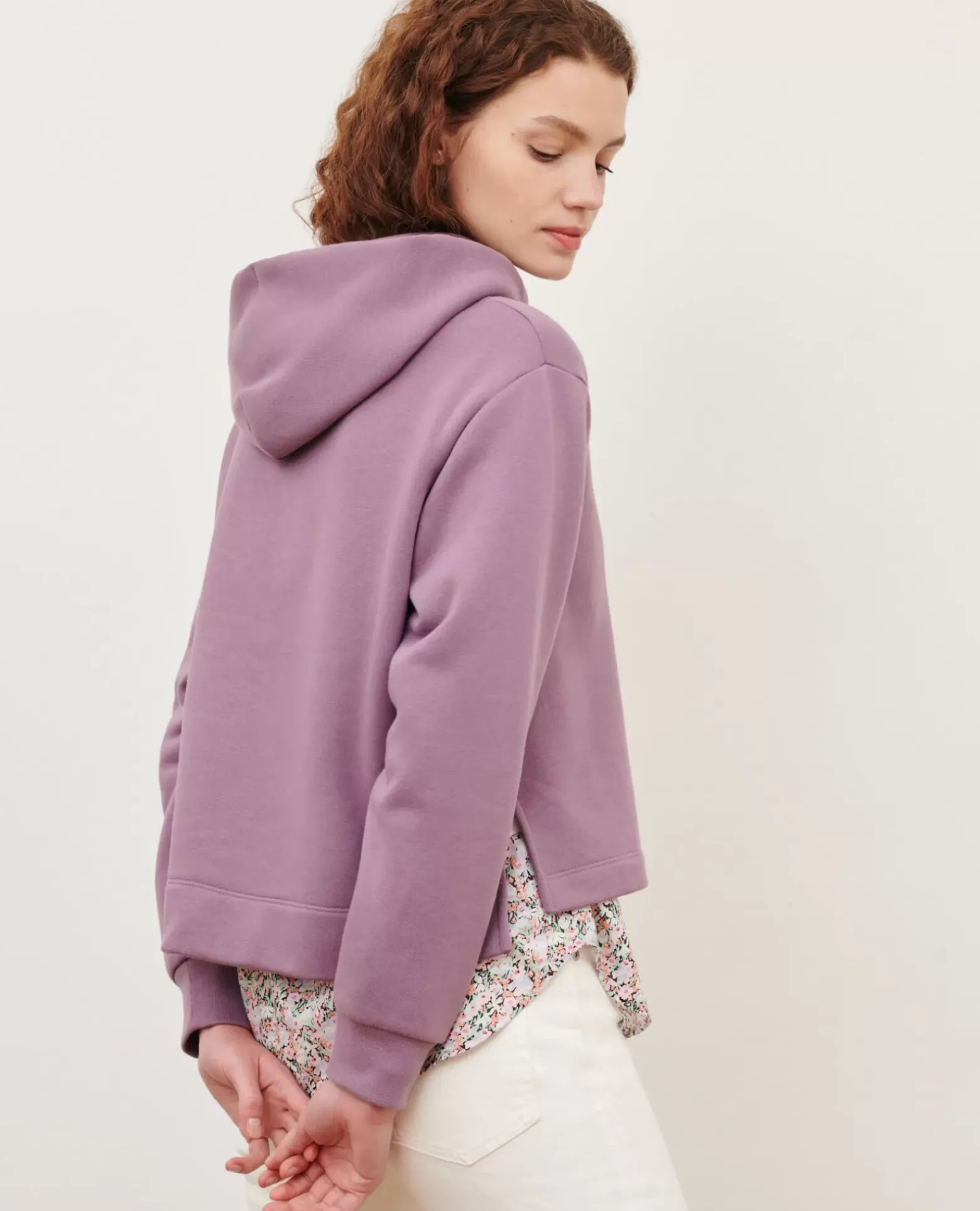 Maille|Comptoir des Cotonniers Sweatshirt A Capuche 0780 Very Grape