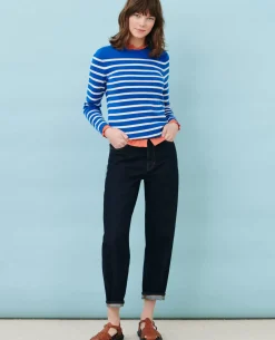 Jeans|Comptoir des Cotonniers Sydonie - Balloon - Jean Ample 7/8E Taille Haute Denim Rinse