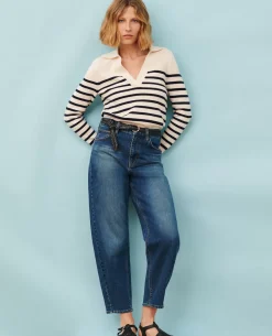 Jeans|Comptoir des Cotonniers Sydonie - Balloon - Jean 7/8E En Coton 8888 64 Blue