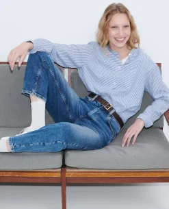 Jeans|Comptoir des Cotonniers Sydonie - Balloon - Jean 7/8E En Coton 7208C 107 Denim Blue
