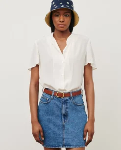 Blouses & Chemises|Comptoir des Cotonniers Top A Manches Courtes 0007 White