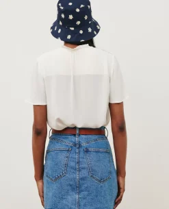 Blouses & Chemises|Comptoir des Cotonniers Top A Manches Courtes 0007 White