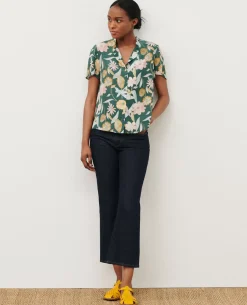 Blouses & Chemises|Comptoir des Cotonniers Top A Manches Courtes 0331 Kaki Aubepine