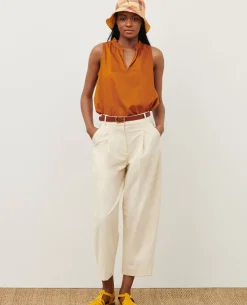 Blouses & Chemises|Comptoir des Cotonniers Top En Voile De Coton 29 Orange