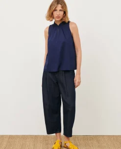 Blouses & Chemises|Comptoir des Cotonniers Top En Voile De Coton 68 Blue
