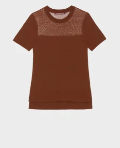 Tops|Comptoir des Cotonniers Top Manches Courtes 0360 Emperador Brown