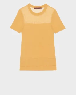 Tops|Comptoir des Cotonniers Top Manches Courtes 0460 Ochre Yellow